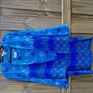 RISA Blue Floral Two-Piece Dress Set